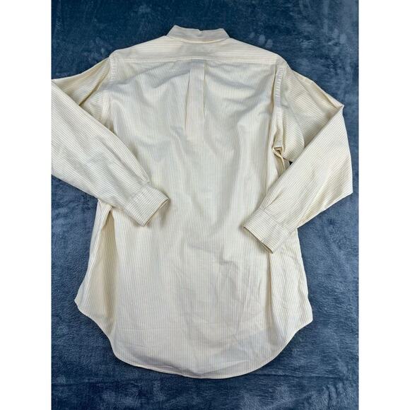 Ralph Lauren long sleeve dress shirt size medium yellow striped good condition - Picture 5 of 10